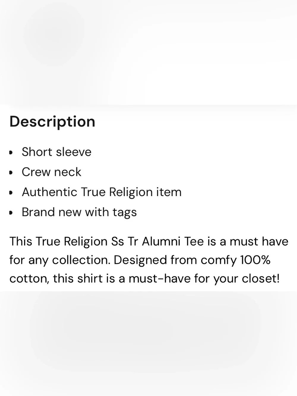 True Religion Gray Short-Sleeve 'Alumni' Graphic Tee Medium NWOT  (#108)